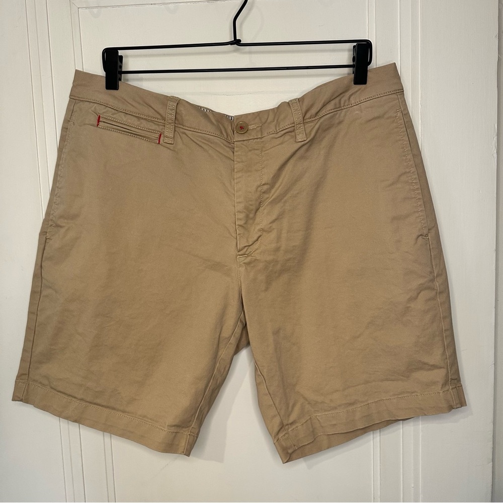 UNTUCKit Shorts Mens 36 Khaki Tan 9" Inseam Cotton Casual Chino